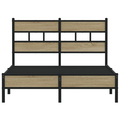 Bettgestell ohne Matratze Sonoma-Eiche 120x200 cm Holzwerkstoff