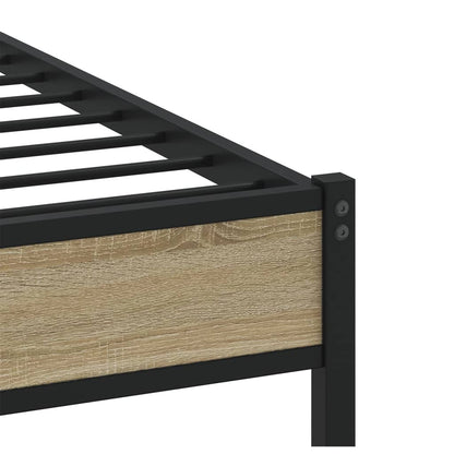 Bettgestell ohne Matratze Sonoma-Eiche 120x200 cm Holzwerkstoff