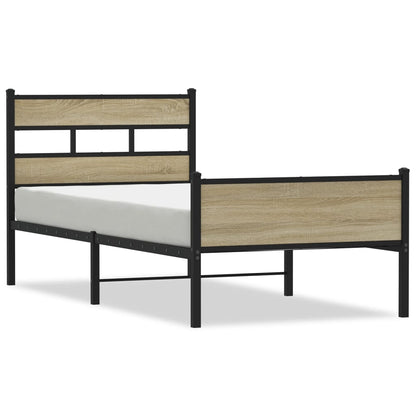 Bettgestell ohne Matratze Sonoma-Eiche 90x190 cm Holzwerkstoff