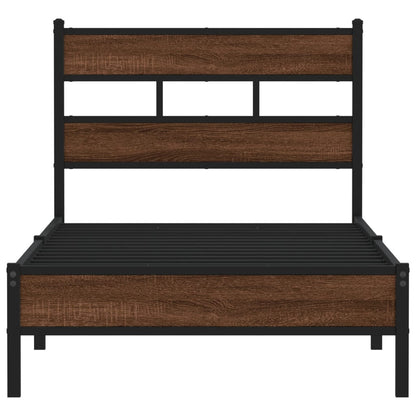 Bettgestell ohne Matratze Braun Eiche 80x200 cm Holzwerkstoff
