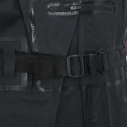 Wathose mit Stiefeln und Gürtel Schwarz Größe 46