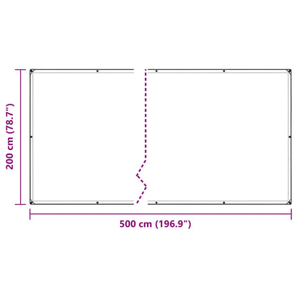 Transparente Plane mit Ösen 2x5 m Polyethylen