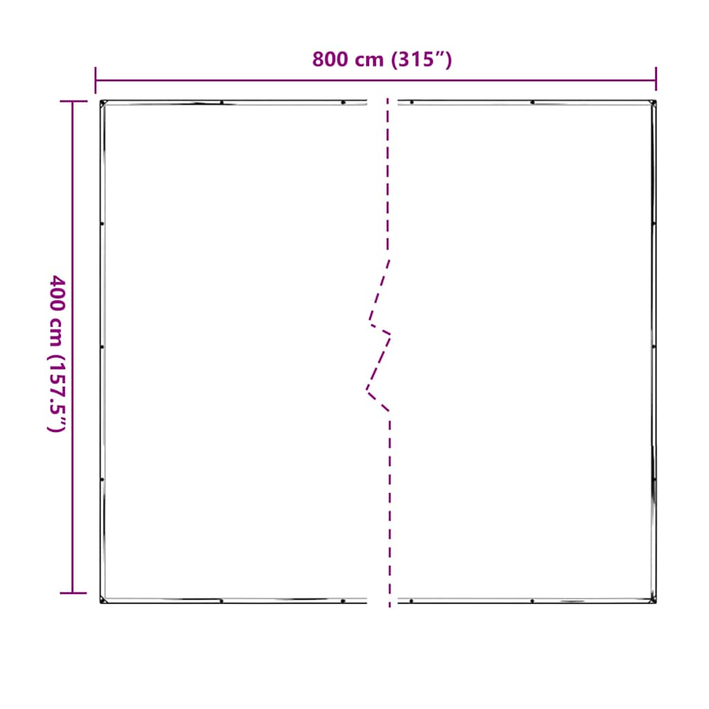 Transparente Plane mit Ösen 4x8 m Polyethylen