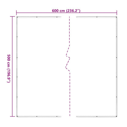 Transparente Plane mit Ösen 5x6 m Polyethylen