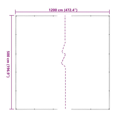 Transparente Plane mit Ösen 5x12 m Polyethylen