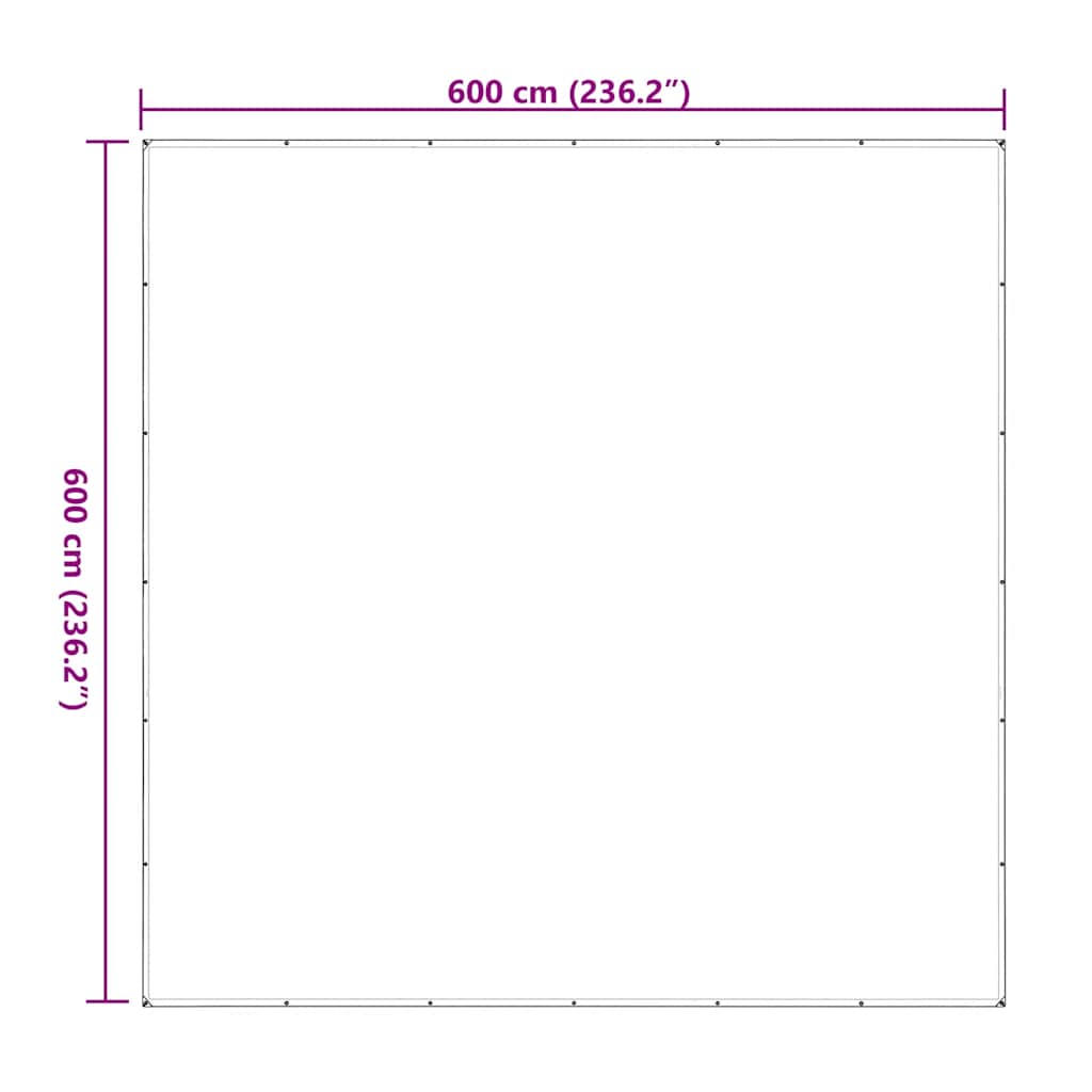 Transparente Plane mit Ösen 6x6 m Polyethylen