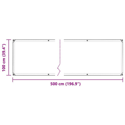 Transparente Plane mit Ösen 1x5 m Polyethylen