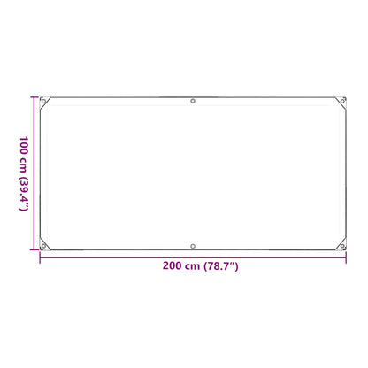 Transparente Plane mit Ösen 1x2 m PVC