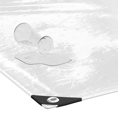 Transparente Plane mit Ösen 1x4 m PVC