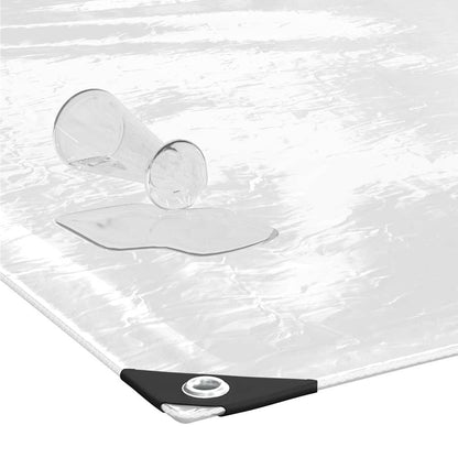 Transparente Plane mit Ösen 2x10 m PVC