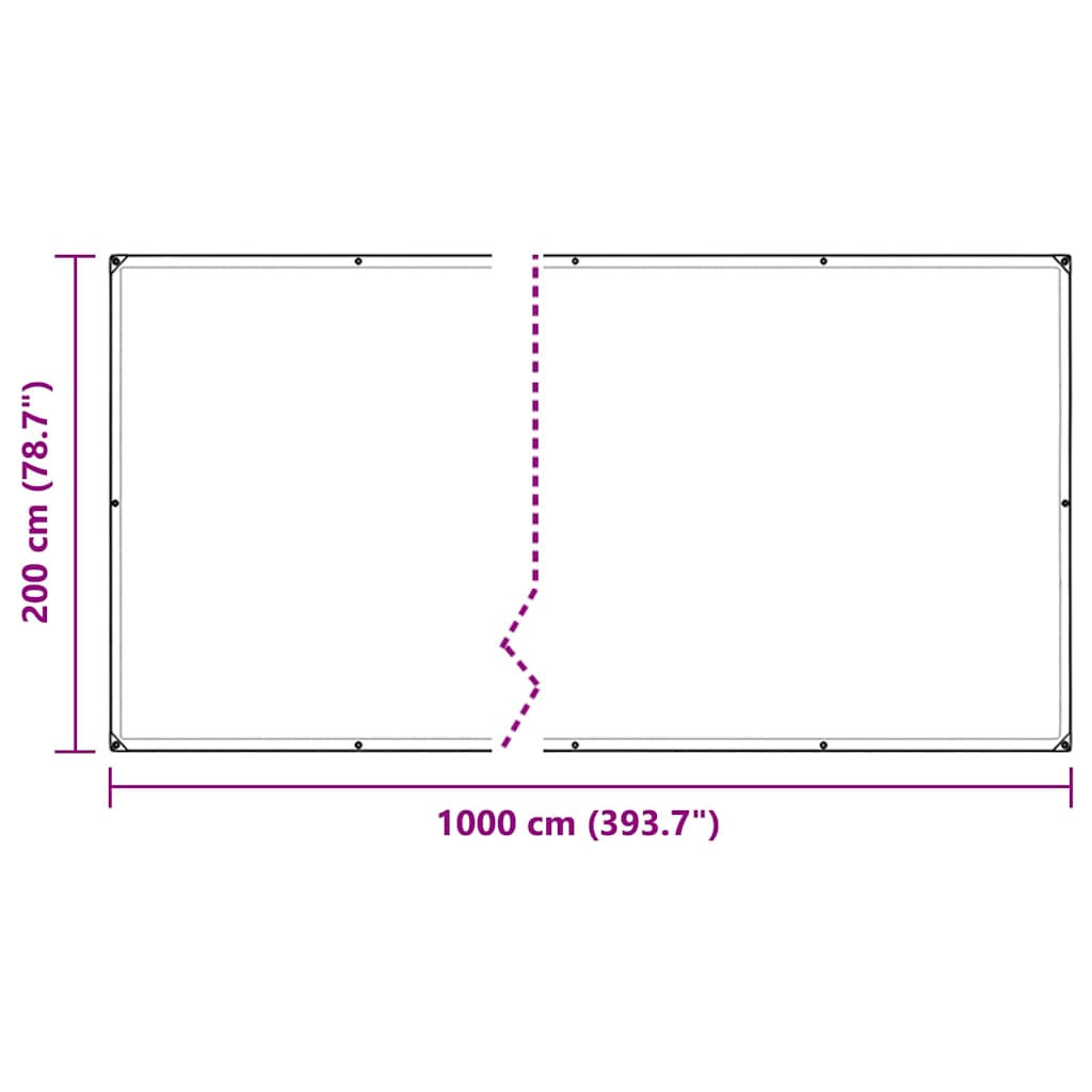 Transparente Plane mit Ösen 2x10 m PVC