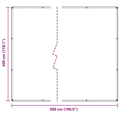 Transparente Plane mit Ösen 3x5 m PVC