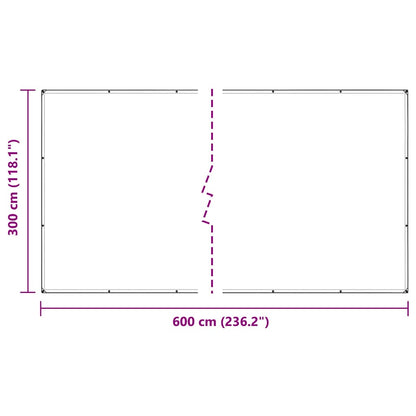 Transparente Plane mit Ösen 3x6 m PVC