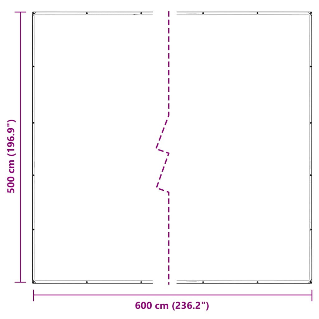 Transparente Plane mit Ösen 5x6 m PVC