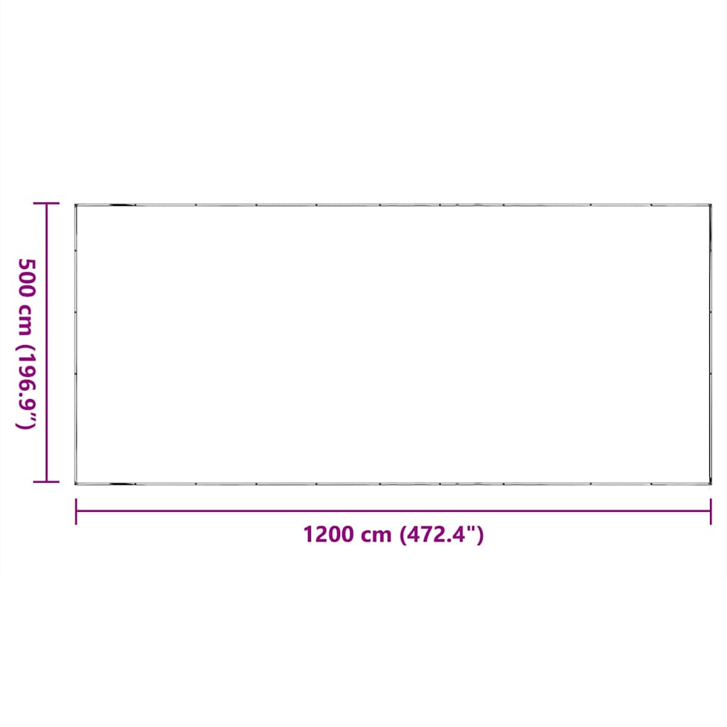 Transparente Plane mit Ösen 5x12 m PVC