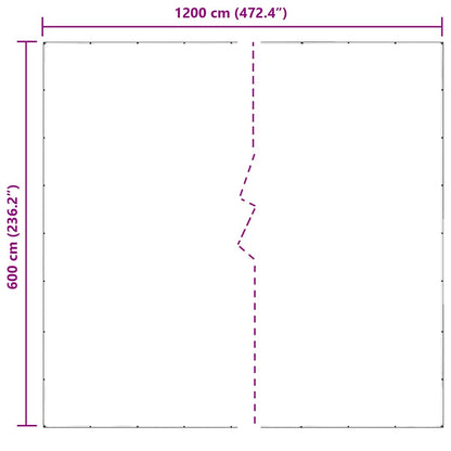 Transparente Plane mit Ösen 6x12 m PVC