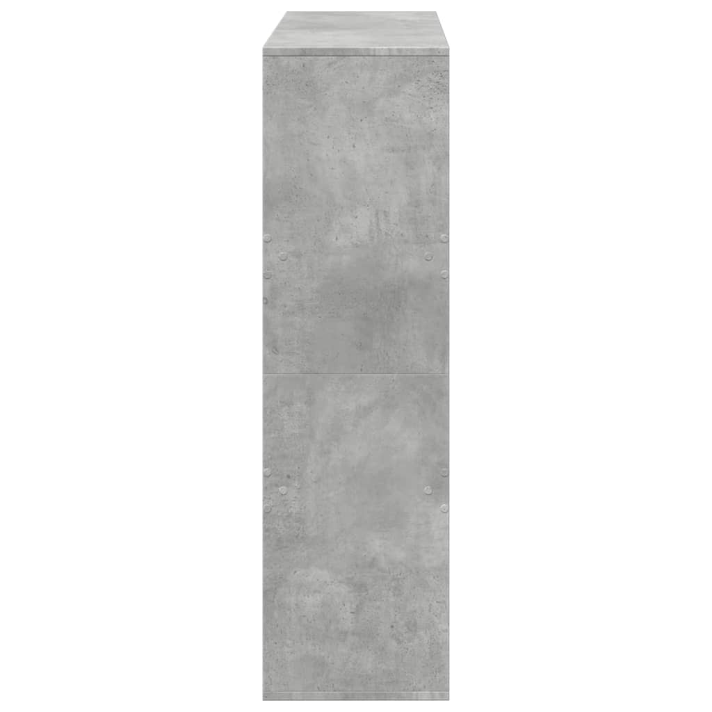 Bibliothèque/séparateur de pièce gris béton 100x33x115 cm
