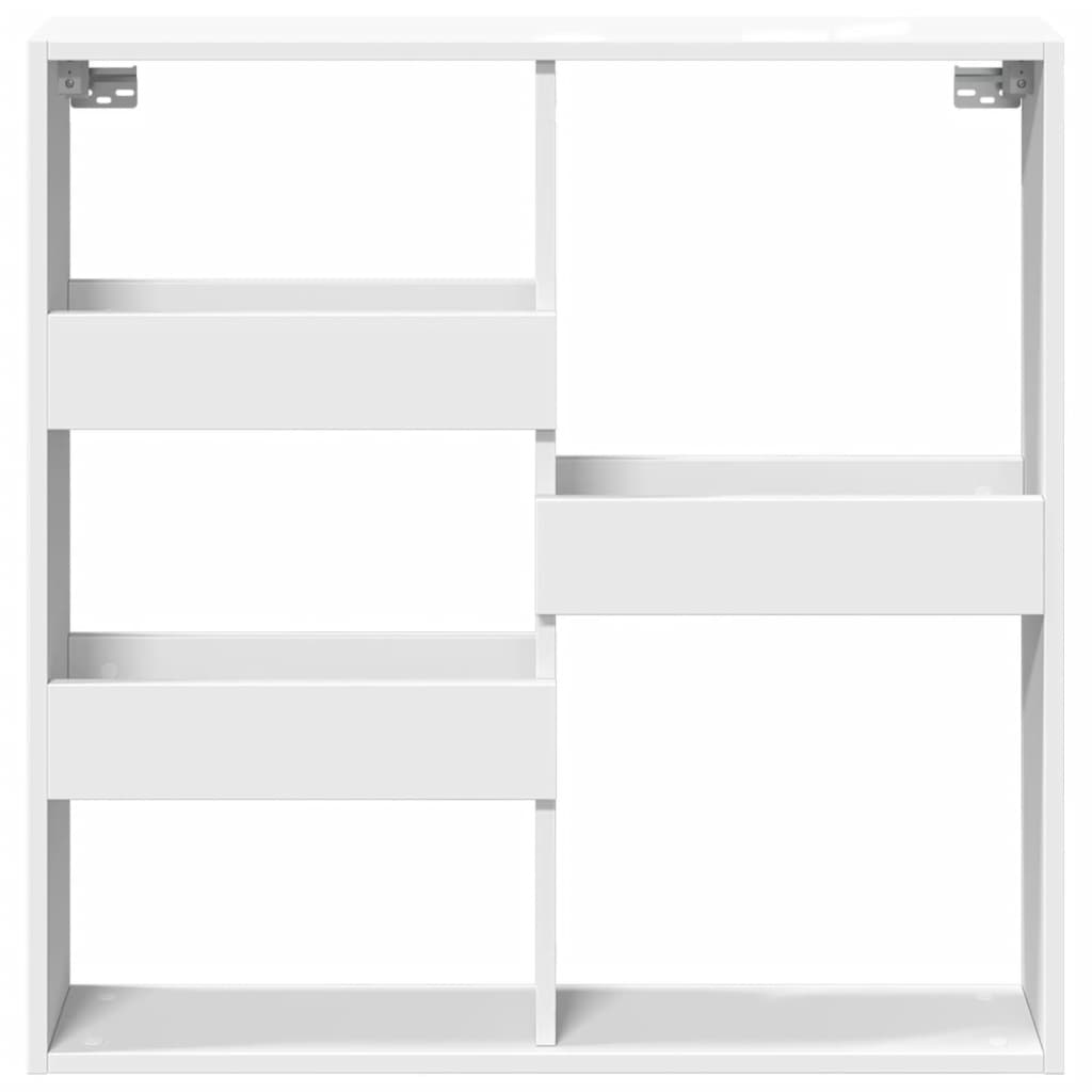 Armoire murale blanche 80x15x80 cm en bois