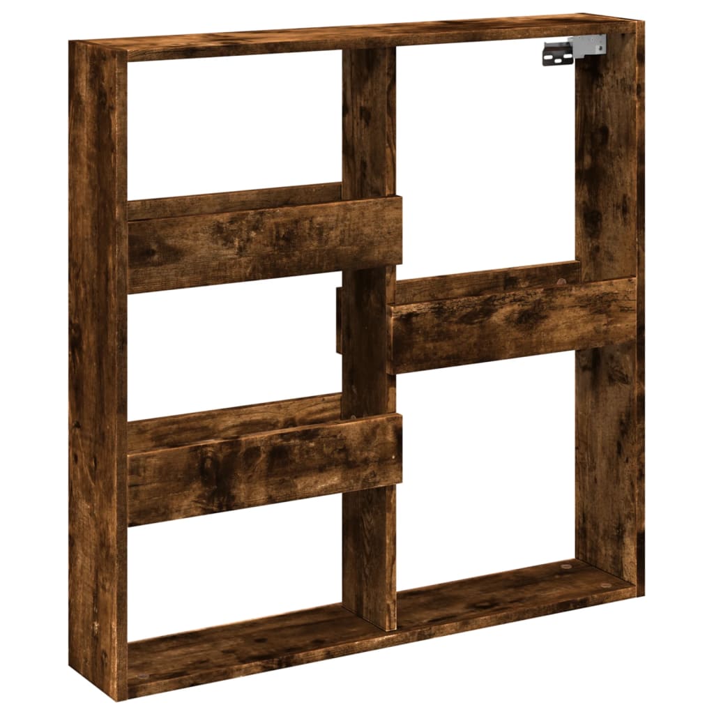 Wandschrank Räuchereiche 80x15x80 cm Holzwerkstoff