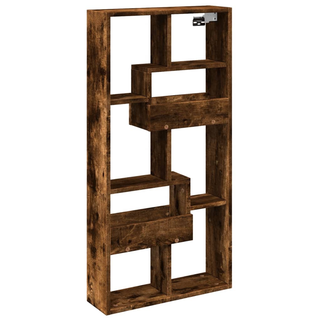 Armoire murale chêne fumé 50x15x100 cm matériau bois