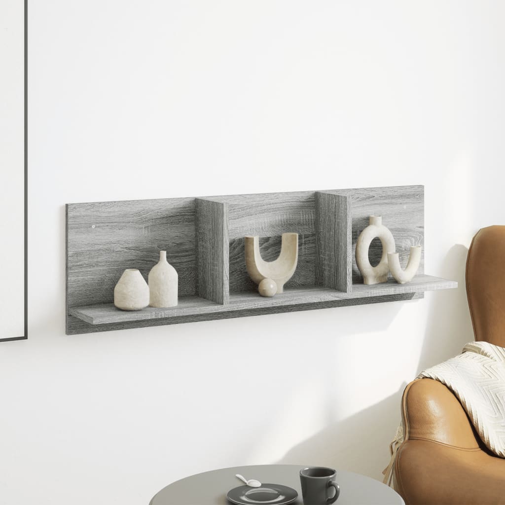 Élément mural 100x16,5x30 cm matériau bois Sonoma gris