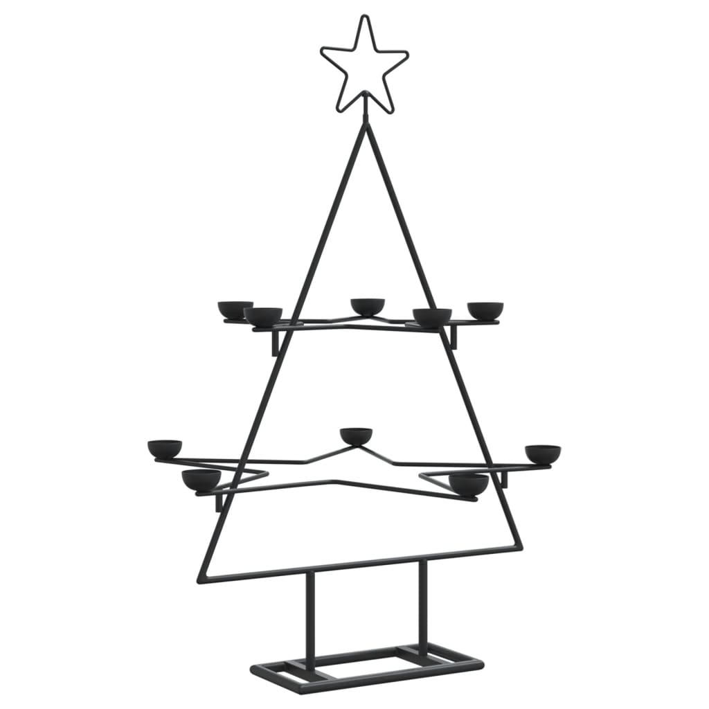 Sapin de Noël en métal à décorer noir 75 cm