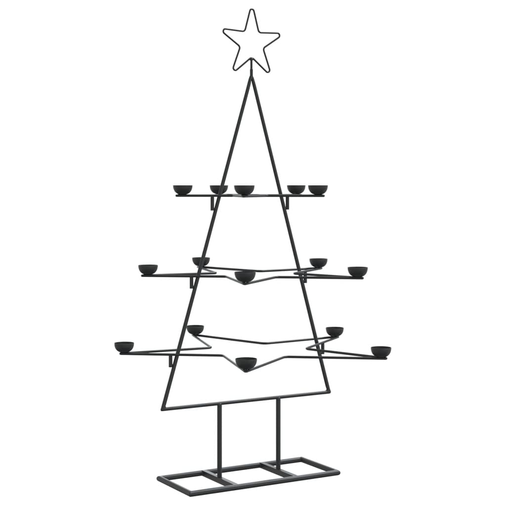 Metall-Weihnachtsbaum zum Dekorieren Schwarz 105 cm