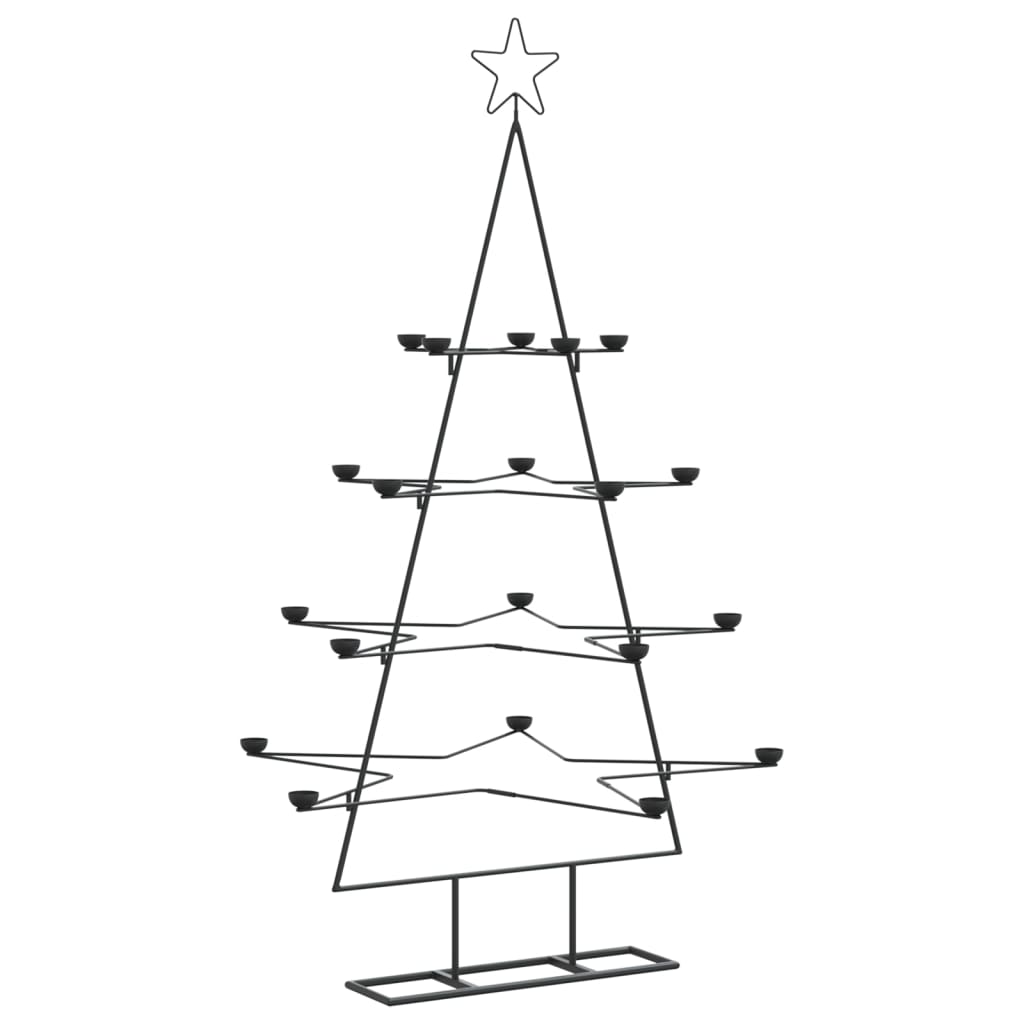 Metall-Weihnachtsbaum für Dekorationen Schwarz 140 cm