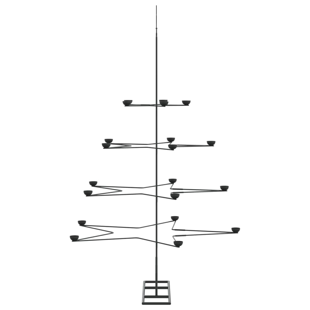 Metall-Weihnachtsbaum für Dekorationen Schwarz 140 cm