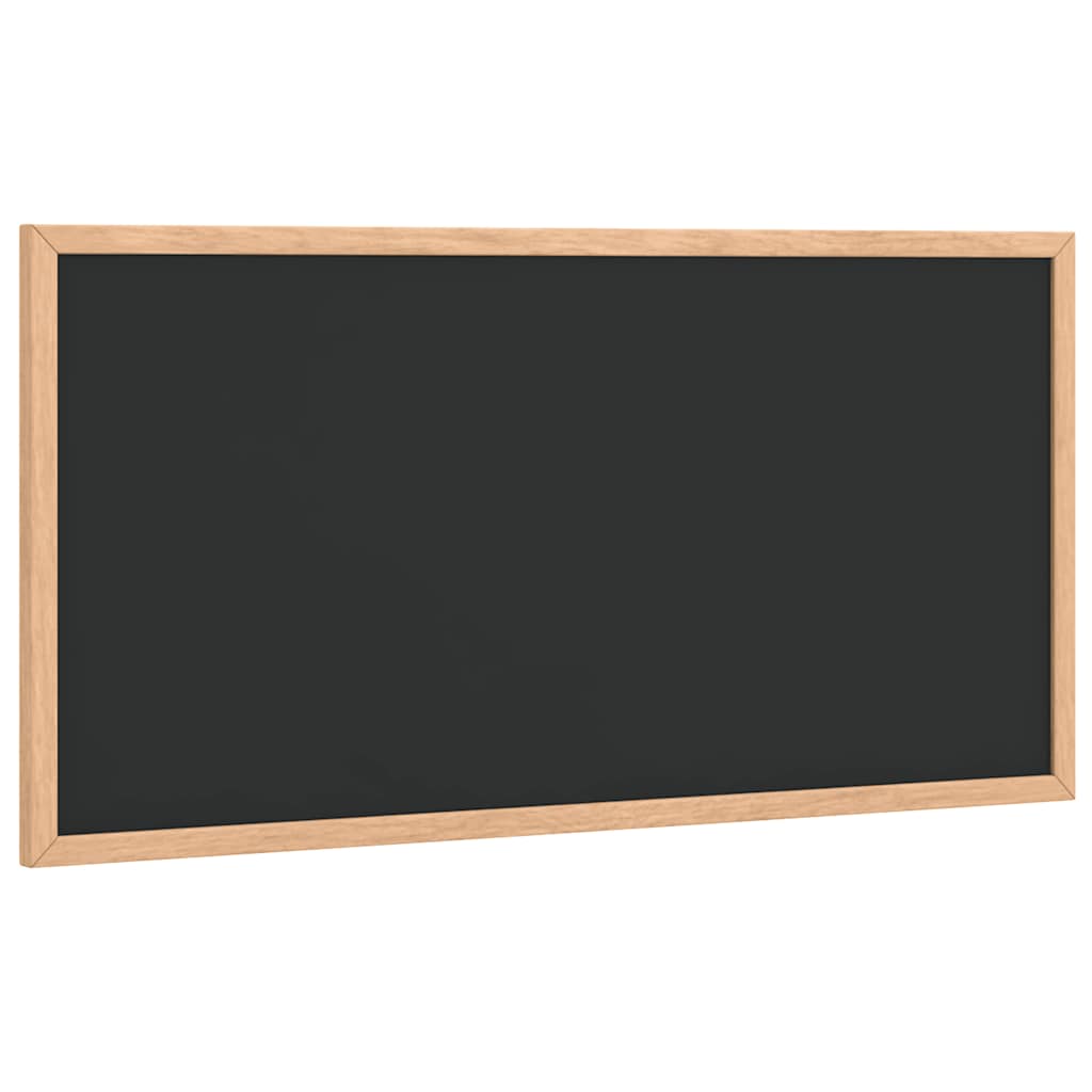 Kreidetafel mit Rahmen aus massivem Kiefernholz Schwarz 60 x 30 cm