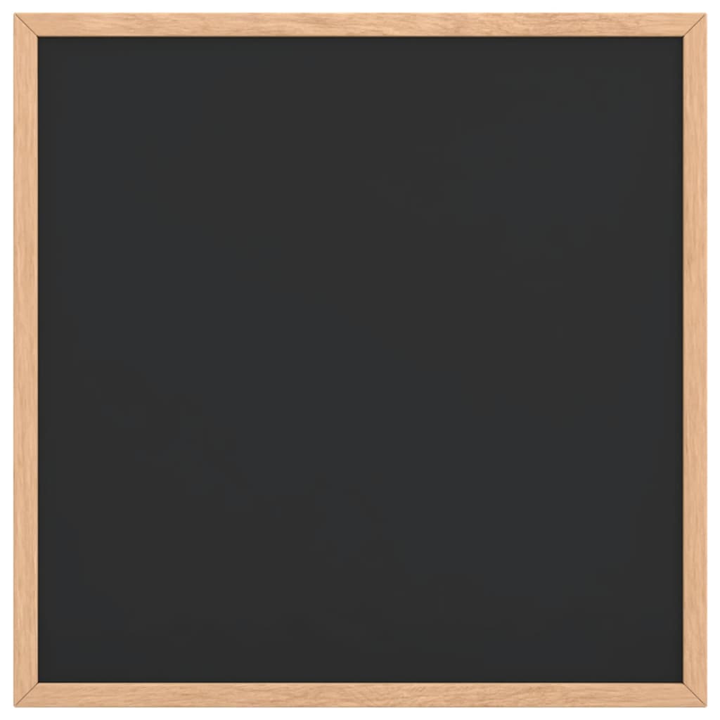 Kreidetafel mit massivem Kiefernholzrahmen Schwarz 40x40 cm