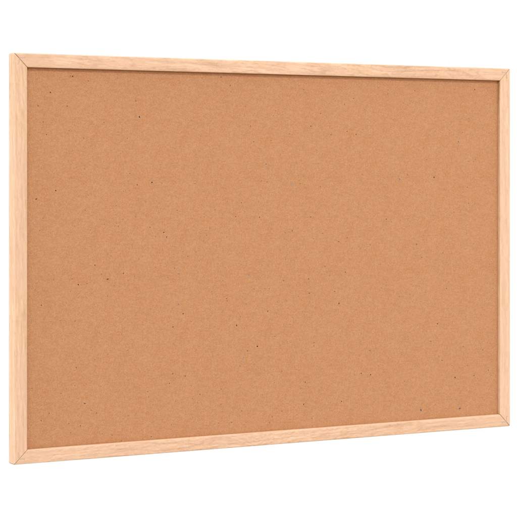 Kreidetafel mit Rahmen aus massivem Kiefernholz Schwarz 60 x 40 cm