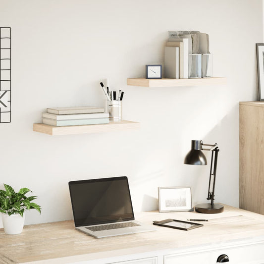 Floating shelves 2 pcs. 50x23.5x4 cm wood material