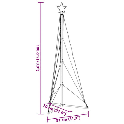 LED Weihnachtsbaum 363 LEDs Kaltweiß 182 cm