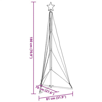 LED Weihnachtsbaum 363 LEDs Blau 182 cm