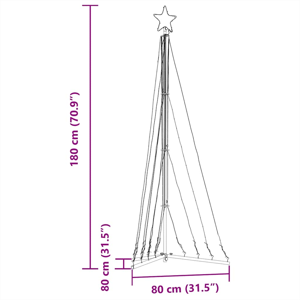 LED Weihnachtsbaum 339 LEDs Warmweiß 187 cm