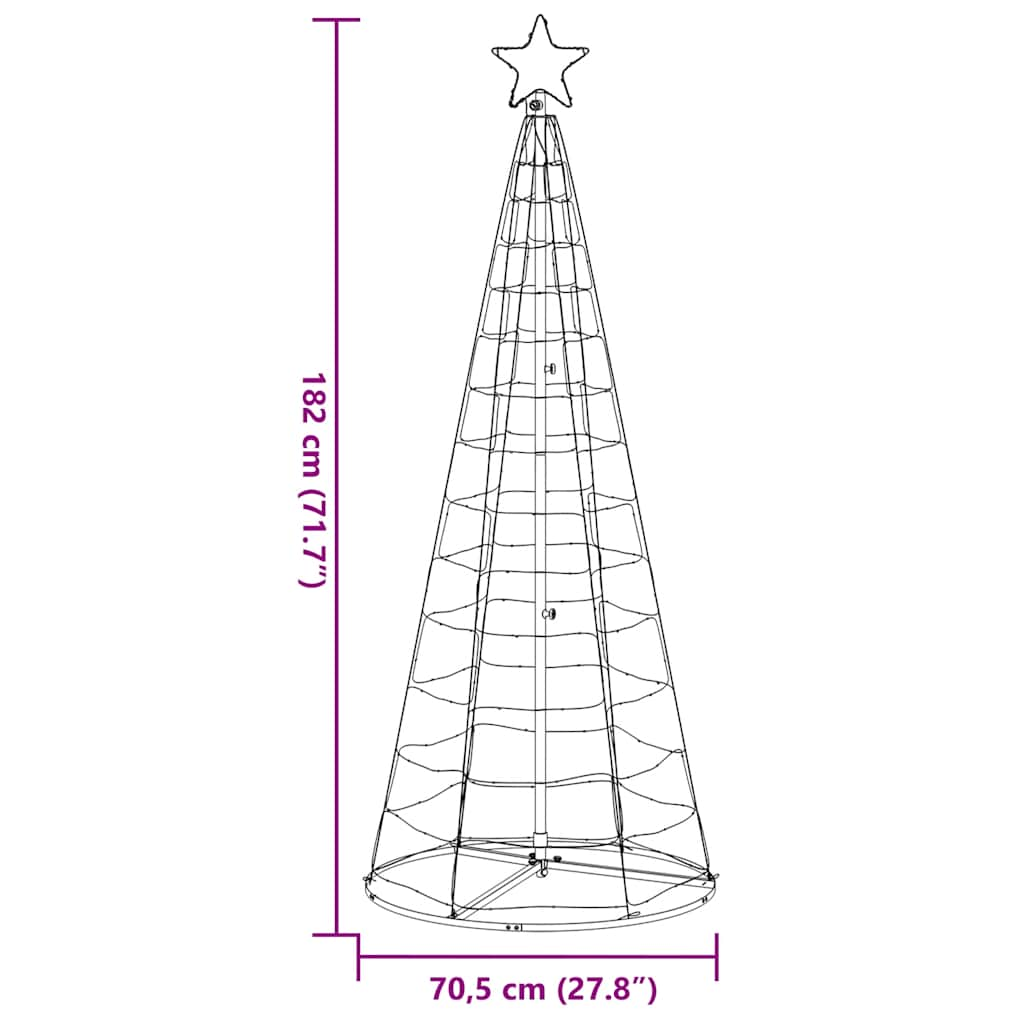 LED Weihnachtsbaum 200 LEDs Kaltweiß 182 cm