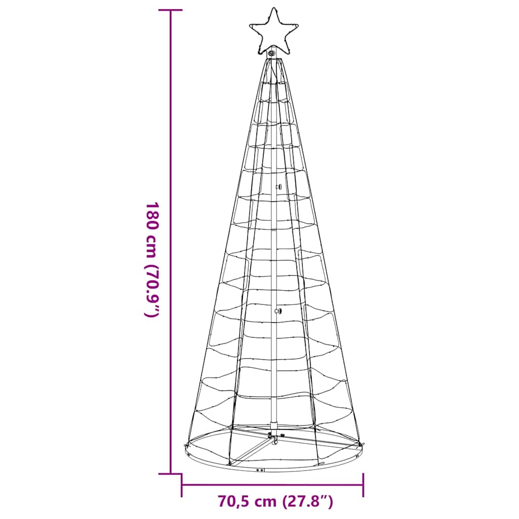 LED Weihnachtsbaum 200 LEDs Mehrfarbig 180 cm
