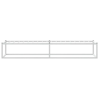 Bettgestell ohne Matratze Weiß 100x200 cm Metall
