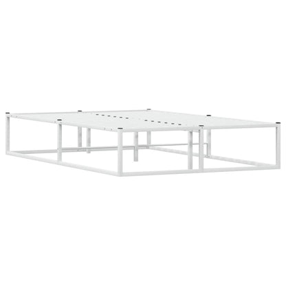 Bettgestell ohne Matratze Weiß 120x200 cm Metall