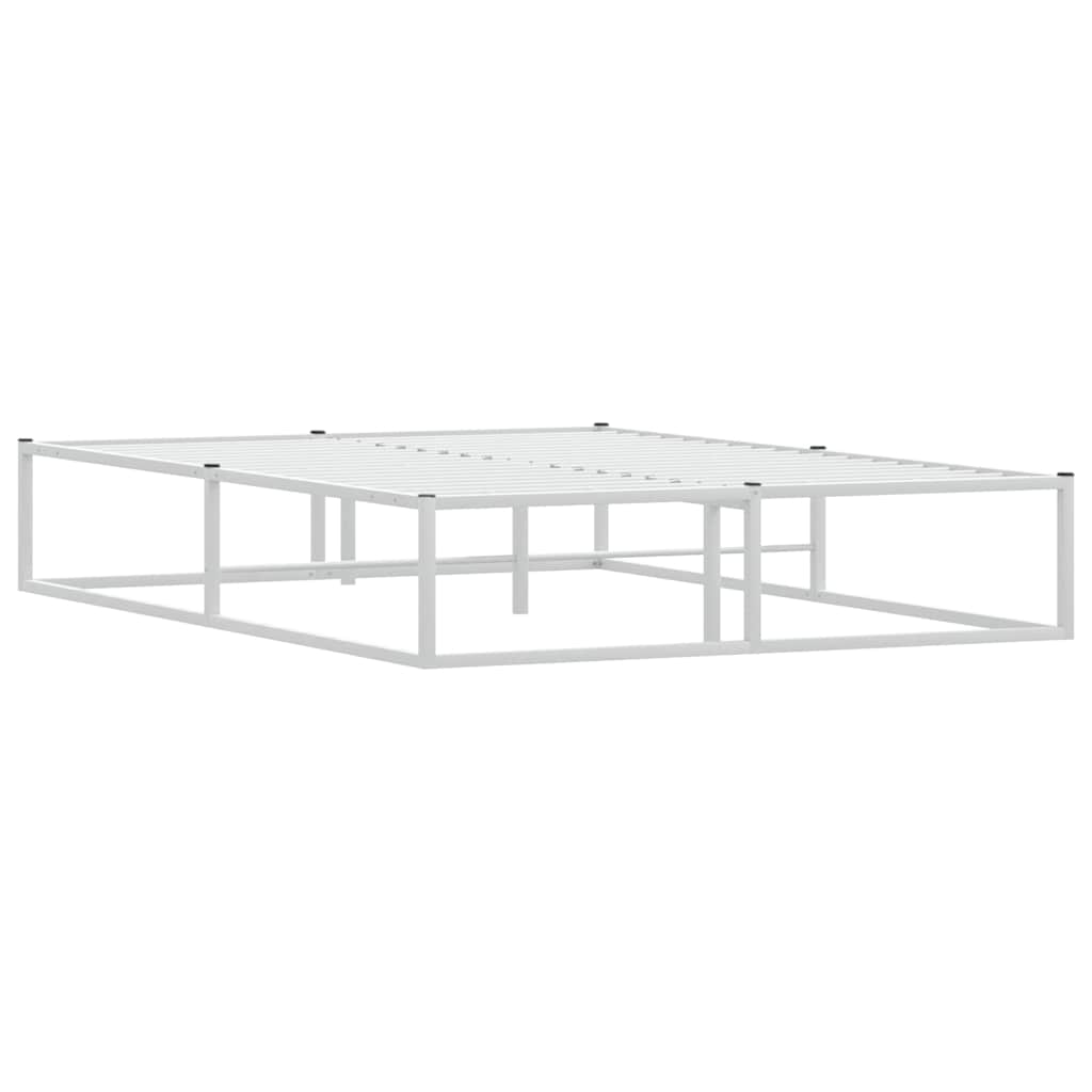 Bettgestell ohne Matratze Weiß 140x200 cm Metall