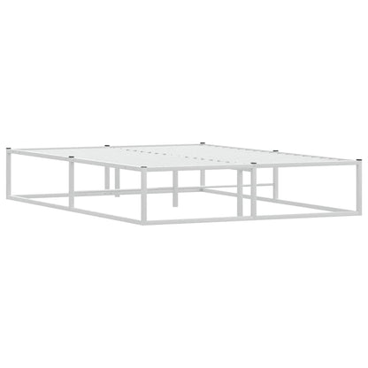 Bettgestell ohne Matratze Weiß 140x200 cm Metall