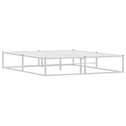 Bettgestell ohne Matratze Weiß 160x200 cm Metall