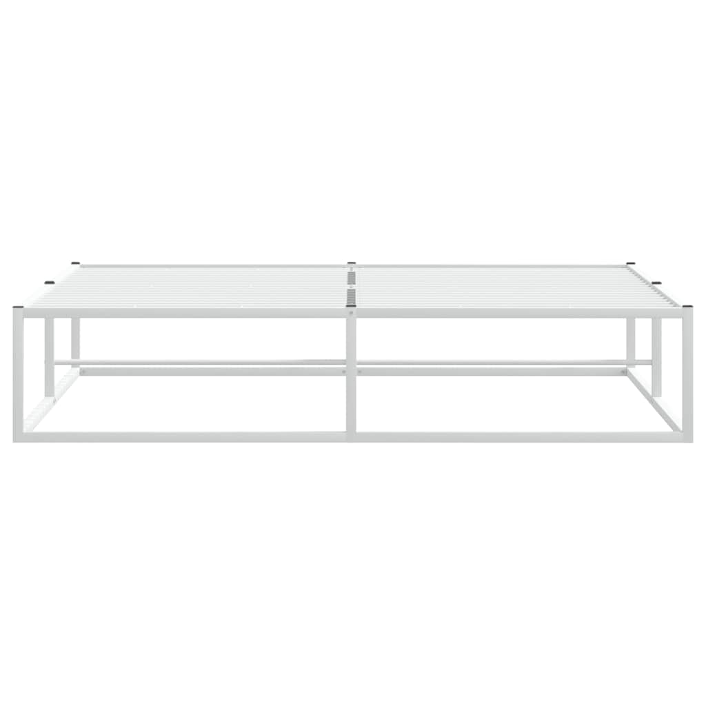 Bettgestell ohne Matratze Weiß 160x200 cm Metall