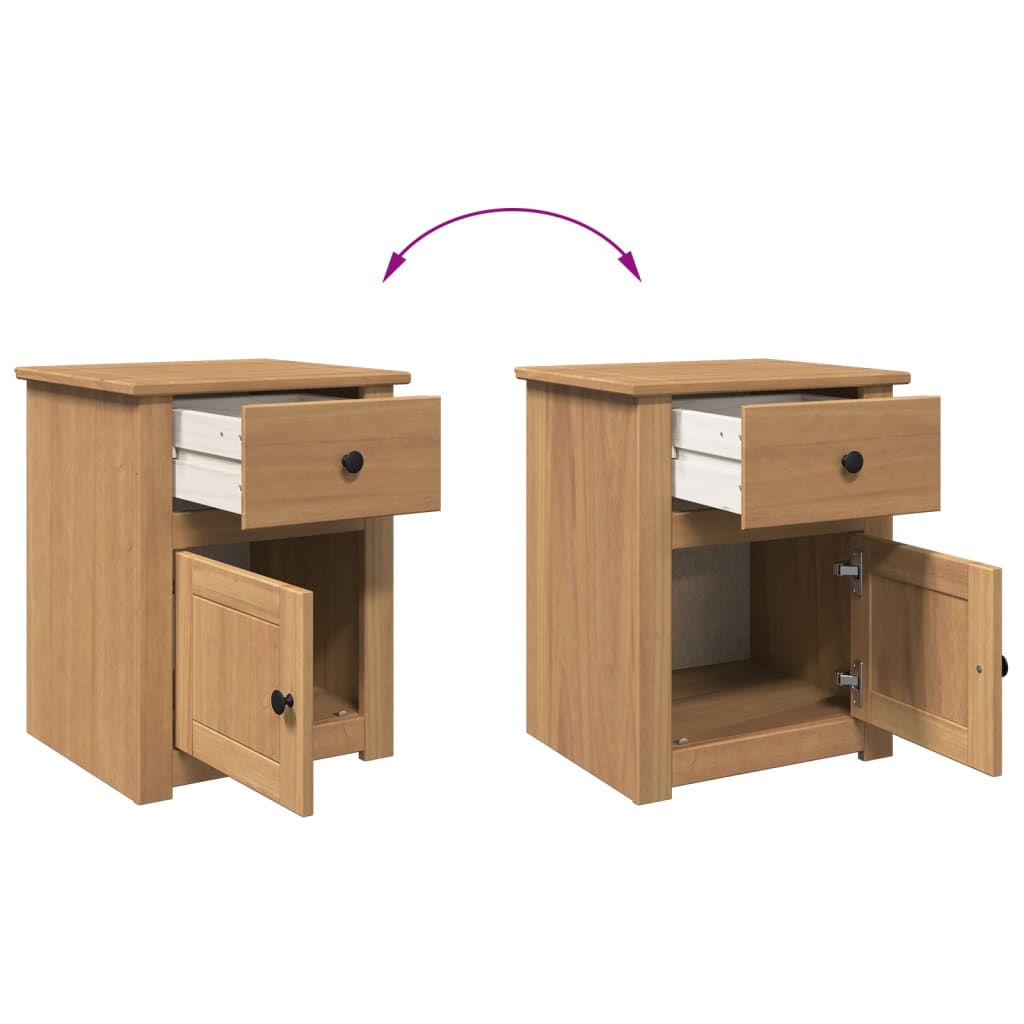 Bedside table Panama 46x40x57 cm solid pine wood
