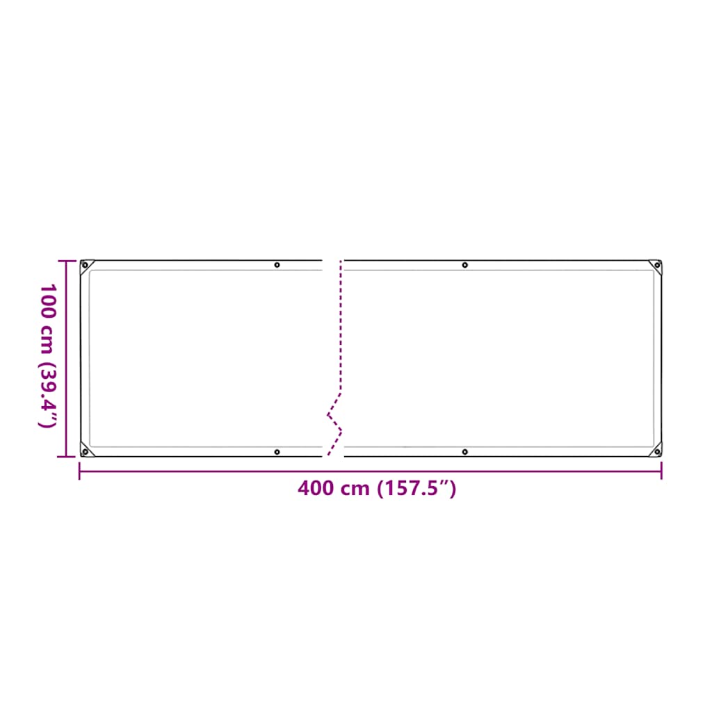 Pflanzenabdeckung mit Ösen 1x4 m Polyethylen