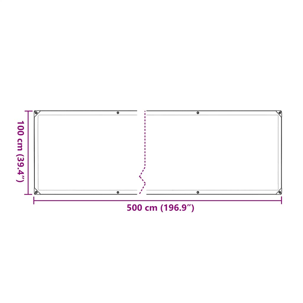 Pflanzenabdeckung mit Ösen 1x5 m Polyethylen