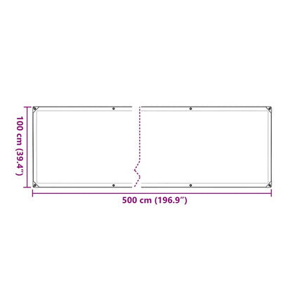 Pflanzenabdeckung mit Ösen 1x5 m Polyethylen
