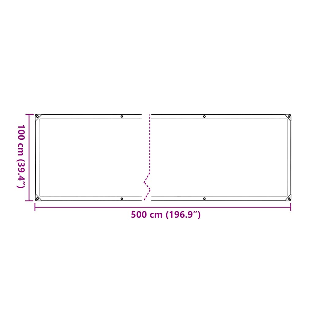 Pflanzenabdeckung mit Ösen 1x5 m Polyethylen