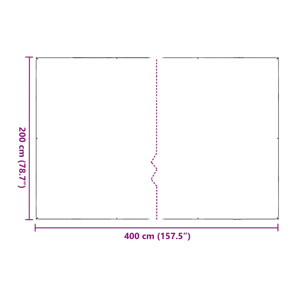 Pflanzenabdeckung mit Ösen 2x4 m Polyethylen